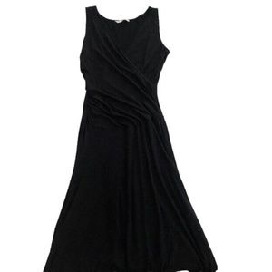 CAbi Black Wrap Sleeveless Jersey Dress L